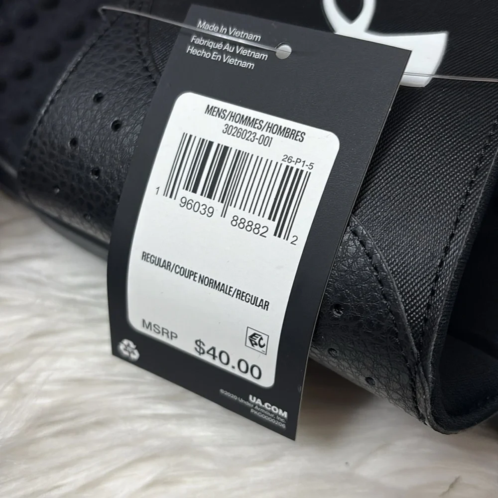 NEW In Packaging Under Armour Black White Men’s Size 17 Slides
